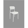Domo Mea Sedia Mood Bianca Impilabile in Polipropilene 50x38x79 cm