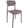 Domo Mea Sedia Mood, Polipropilene, Taupe, 50x38x79 cm, Impilabile, Design Moderno