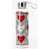 Cerve Bottiglia Borraccia in Vetro con Laccetto Felt Hearts 500 CC