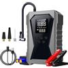 Generic Avviatore di emergenza con compressore d'aria | Booster batteria da 12 V con gonfiatore per pneumatici | Power Bank ricaricabile digitale per auto per garage officina marina