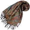 Lorenzo Cana Pashmina 78118 - Sciarpa da donna in seta e lana, 70 x 190 cm, motivo cachemire