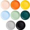 burkfeeg Set da 8 piatti in plastica, piatti da campeggio riutilizzabili | 23cm Set di piatti in polipropilene per camper, feste, Stoviglie impilabili,adatte al microonde e lavabili in lavastoviglie