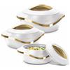 MILTON Set di 3 casseruole isolate con coperchio di MILTON - 1,9/1,4/1 l. Pentola calda scaldavivande/raffreddamento - Ciotola termica per servire zuppa/insalata - Contenitore per alimenti caldi in acciaio