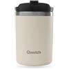 QWETCH - Tazza termica da viaggio - Sabbia 240 ml - Thermo Café & Tè in acciaio inox - 6 ore caldo e 12 ore freddo - Compatta & impermeabile, tazza da viaggio