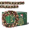 Enrimyee Ghirlanda di Natale 5m, ghirlanda albero di natale a LED, ghirlanda natalizia,ghirlanda natalizia da, Decorazione Natalizia per Porta o Camino (Babbo Natale)