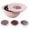 Luqeeg Set di Colini e Colapasta 4 in 1 con Ciotola per Cucina, Set di Colini e Colapasta per Alimenti con Strumenti per Affettare, Colino Rotante, Centrifuga per Insalata, Pulisci