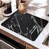 SOQKEEN Tappetino Assorbente Cucina 40x60cm Marmo Nero, Super Assorbente, Antiscivolo, Arrotolabile per Macchina Caffè, Lavello e Accessori Cucina