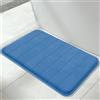 Yimobra Tappetino da bagno antiscivolo, 80 x 50 cm, Super assorbenza d'acqua, Spesso, Lavabile in lavatrice, Facile da asciugare, Tappeto da bagno - Blu