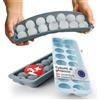 Blumtal stampi per cubetti di ghiaccio in silicone set di 3-14 stampi per cubetti di ghiaccio con coperchio - stampo per palline di ghiaccio in silicone senza BPA - 2x grigio blu + blu chiaro