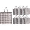 Josephine Osthoff Handtaschen-Manufaktur Josephine Osthoff borse trasloco unisex, resistenti e impermeabili, con cerniera, capacità 75L, 20 kg, colore nero, confezione da 9