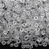 Auvoau 1000 perline pony, 9 mm, in plastica trasparente, per collane, capelli, trecce, portachiavi, gioielli (cristallo)