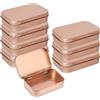 EXIN DECHEN 8 Contenitori Rettangolari di Latta in Metallo, Portatile Rettangolare Mini Portaoggetti Tin Box, Metallo Piccola Scatole Rettangolari Vuote in Latta, Piccola Scatola di Latta Rettangolare in metallo