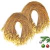 QIZHIQIAMY Cordino per Ornamenti Natalizi, 200 PCS Cordino Natalizio, Gancio per Palline di Natale, Ciondolo in Corda per Appendini Ornamento di Natale, Ganci per Decorazioni Albero di Natales