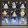 Desdira 198pcs Adesivi per Finestre di Natale con Babbo Natale, Alce e Fiocchi di Neve, Adesivi Statici Riutilizzabili Bifacciali in PVC per Finestre di Vetro, Decorazioni Natalizie (9 Fogli, 20 x 30 cm)
