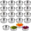 Zykra 20 Pezzi Portacandele in Metallo 4x1.5cm Porta Tealight Retrò Candeliere Argento, Porta Candele da Tavolo, Portacandele per Decorazione da Tavolo per Candele Decorative per Casa e Matrimoni