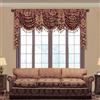 TOPLUXE Mantovana a Cascata per Finestre, Mantovana Floreale con Nappe, Tenda Corta Jacquard per Camera da Letto Soggiorno Cucina 1 Pezzo (Larghezza 200cm, Burdeos)