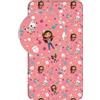 Jerry Fabrics Gabby's Dollhouse - Lenzuolo singolo con angoli, per bambini, 100% cotone, dimensioni 90 x 200 cm