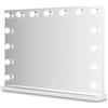 Bayt Specchio Trucco con luci LED - Specchio Hollywood bianco 58x46 cm con 15 lampadine dimmerabili, 3 tonalità di luce (calda, fredda, naturale), touch screen