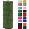MOMAHUA 3mm Cotone Macramè 100% Naturale,Verde Avocado 100m Filato Non Sbiancato Senza Chimici per DIY, Bomboniere, Decorazioni - Cordame in Cotone per Crafts