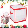 Hillylolly Scatola Portaoggetti per Ornamenti Natalizi, Contenitore per Palline di Natale, Borsa Palline Natale, Scatola Palle, per Contenere 64, Rosso, 31x 31 x30 CM