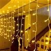 MUSUNIA tenda luminosa per interni con catena luminosa USB 1X1M 100led, tenda luminosa per finestra per feste in camera da letto (bianco caldo)