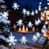 Qoosea Solare Luci Stringa Esterno, 7M 50 LED Fiocco di Neve Catena Luminosa 8 Modalità Impermeabile, Solari Luci Fatate per Natale, Halloween, Matrimoni, Giardino, Feste, Decorazione