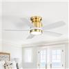 Sofucor 107cm Ventilatore da Soffitto con Luce LED, Dimmerabile 3CCT, Telecomando, 6 Velocità, Timer, Silenzioso Lampada Ventilatore da Soffitto per Soggiorno, Cucina, Camera da Letto