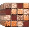 BoloShine Piastrelle Adesive Cucina 30 Pezzi, Mosaico Pannelli Adesivi per Pareti Bagno, Impermeabile Autoadesivo Vinile Mattonelle Decorazioni Carta Parati Adesiva Muro Rivestimento (Marrone)