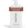 Native Balsamo Idratante Cocco & Vaniglia - Tutti i Tipi di Capelli, Colorati & Trattati, Da Fini a Secchi Danneggiati, Senza Solfati, Senza Siliconi & Senza Coloranti (487 ml)