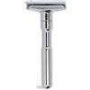 MERKUR Futur 701 Rasoio di sicurezza - Design iconico, finitura cromata lucida, struttura in due pezzi, taglio diritto, ideale per la rasatura tradizionale - Made in Germany