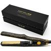 CORIOLISS C Trip Mini | Piastra per capelli da donna | Ferro arricciacapelli e raddrizzatore in titanio per capelli fini | Ferro professionale con controllo della temperatura (Leopard Gold)