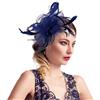 UTXN Clip Fascinator in Rete - Elegante Accessorio per Capelli con Clip per Donna, Fascinator per Matrimoni e Occasioni Speciali, Copricapo Accessori Donna (Blu Navy)
