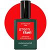 Manucurist Smalto Semipermanente Unghie Rosso Green Flash Lava - Gel Unghie - 12-free, bio-based (84%) - Manicure Professionale - Made in France - 15 ml