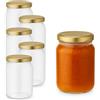 JUVEL 8 Barattoli In Vetro Da 200 Ml Con Coperchio In Bambù E Guarnizione In Silicone, Per Spezie, Fagioli, Caramelle