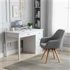 MEUBLE COSY Sedia da Ufficio Girevole Poltrona da Scrivania Seduta in Tessuto per Studio, Grigio