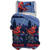 hermet Spiderman, Set Copripiumino Letto Singolo, Sacco Copripiumone + Federa, Parure Copripiumino con Federa, Sacco 155x200 cm, 100% Cotone, (Non Contiente Lenzuolo Con Angoli)
