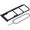 MMOBIEL Doppio Vassoio Carta SIM Compatibile con Samsung Galaxy A12 2020 - Porta Scheda SIM Incl il pin della SIM - Nero