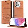XINYEXIN Custodia per Oppo Reno 14 5G, Cover a Libro in Pelle PU con Blocco RFID, Slot per Carte, Supporto, Protezione Completa Antiurto - Marrone