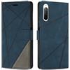 SONWO Cover per Sony Xperia 10 V, Flip Caso in PU Pelle Case Cover Custodia con Slot per Schede e Supporto Stand per Sony Xperia 10 V, Blu
