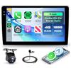 Rimoody 4G+128G Rimoody Autoradio Android 2 Din, 9 Pollici Schermo IN-Cell Senza Fili Carplay Stereo 2 Din con Android Auto Navi GPS Mirror Link Bluetooth FM/RDS/EQ WiFi Comandi al Volante Retrocamera