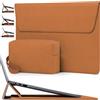 HYZUO 13,3-14 Pollici Borsa Custodia PC Portatile con Supporto Regolabile per Macbook Pro 14 M5/M4/M3/M2/M1 Pro/Max A3426 A3427 2026-2021, Macbook Air/Pro 13,3, 13,8-13,5 Surface Laptop, Marrone