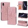 CASAFUNY Custodia per iPhone XR Custodia Pelle Protettiva Portafoglio Magnetica Flip Case Libro per iPhone XR, Rosa
