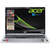 acer Notebook portatile, Cpu Ryzen 7 5700U 8 Core, RAM 20Gb, SSD 512GB, Display 15,6 FullHD, cover in alluminio, tastiera retroilluminata, 4 usb, wi-fi 6, hdmi, lan, Win11 pro, pronto all'uso