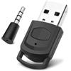 LIDOUYA 5.0 Adattatore audio Bluetooth USB per PS5/PS4/PC, Bluetooth Dongle, USB Blue Tooth Adattatore PC con mini microfono, Plug & Play