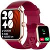 Gydom Smartwatch Donna, 1.8 Orologio Smartwatch con Alexa Integrato, Effettua/Risposta Chiamate, Fitness Tracker con Cardiofrequenzimetro/Contapassi/SpO2/Sonno, 110+ Sportive, IP68 per Android iOS - Rosso