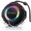 oraolo Cassa Bluetooth Doccia, Cassa Bluetooth Portatile IPX7 Impermeabile Altoparlante Bluetooth 6.0 con Luce LED 10H TF/USB, Speaker Bluetooth per Viaggi Doccia Esterno