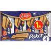Lago 1968, Poker Cacao 4x45g, Wafer con Crema Cacao 75% con 3 Strati Friabili di Wafer e una Crema Cioccolato Vellutata