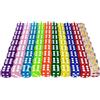 ZMDMAH 100 Pezzi Dadi da Gioco in Acrilico 10 Traslucido Colori, 16 mm Esaedro Dadi per enzi, Farkle, Yahtzee, Bunco or Insegnare i Matematici