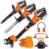 Vanplay 3 in 1 Attrezzi da Lavoro Bambini - Decespugliatore Giocattolo per Bambini, Motosega Giocattolo, Soffiatore Foglie, Giocattoli Bambino 3 Anni, Giochi da Giardino per Bambini