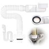 DL-pro Tubo di scarico universale, 2,5 m, diametro 19 mm, per lavatrice